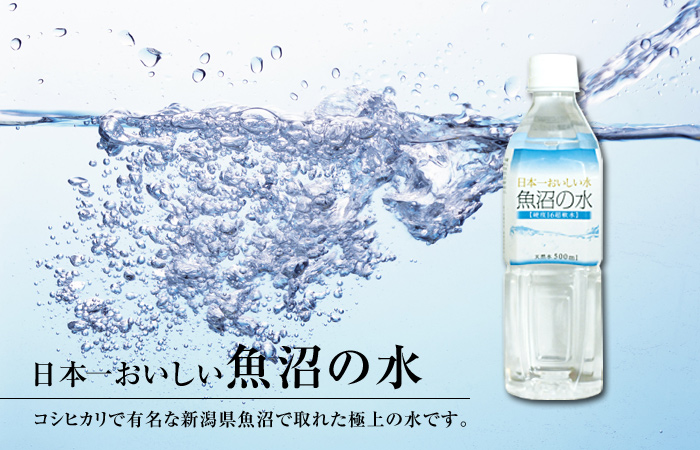 硬度16の超軟水！日本一おいしい魚沼の水 500ml×24本 - 新潟のおいしい